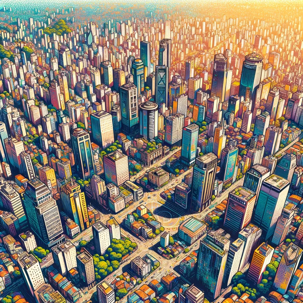 Photo of an AI generated aerial view of Sao Paulo